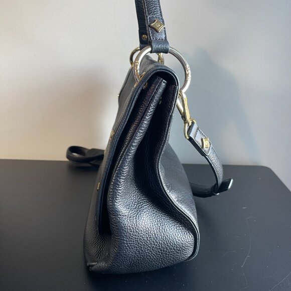 MCM 2- Way Grained Cowhide Leather Bag - Black - Preowned - Picture 13 of 15